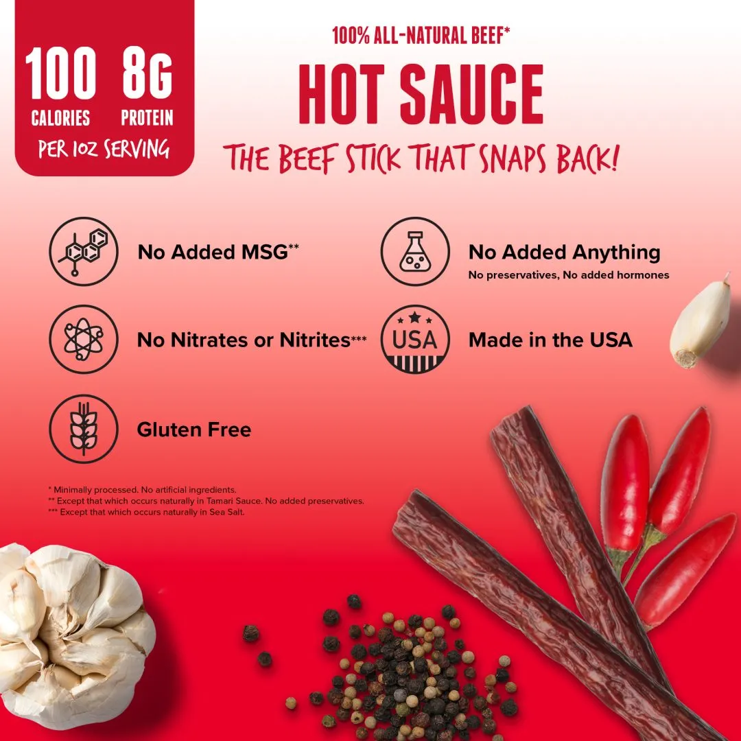 Baja Vida Beef Sticks - 1.0oz Hot Sauce