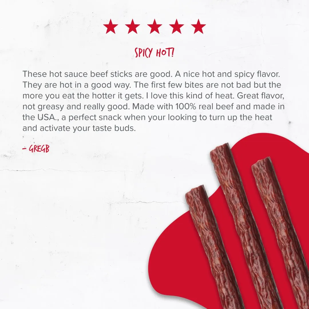 Baja Vida Beef Sticks - 1.0oz Hot Sauce