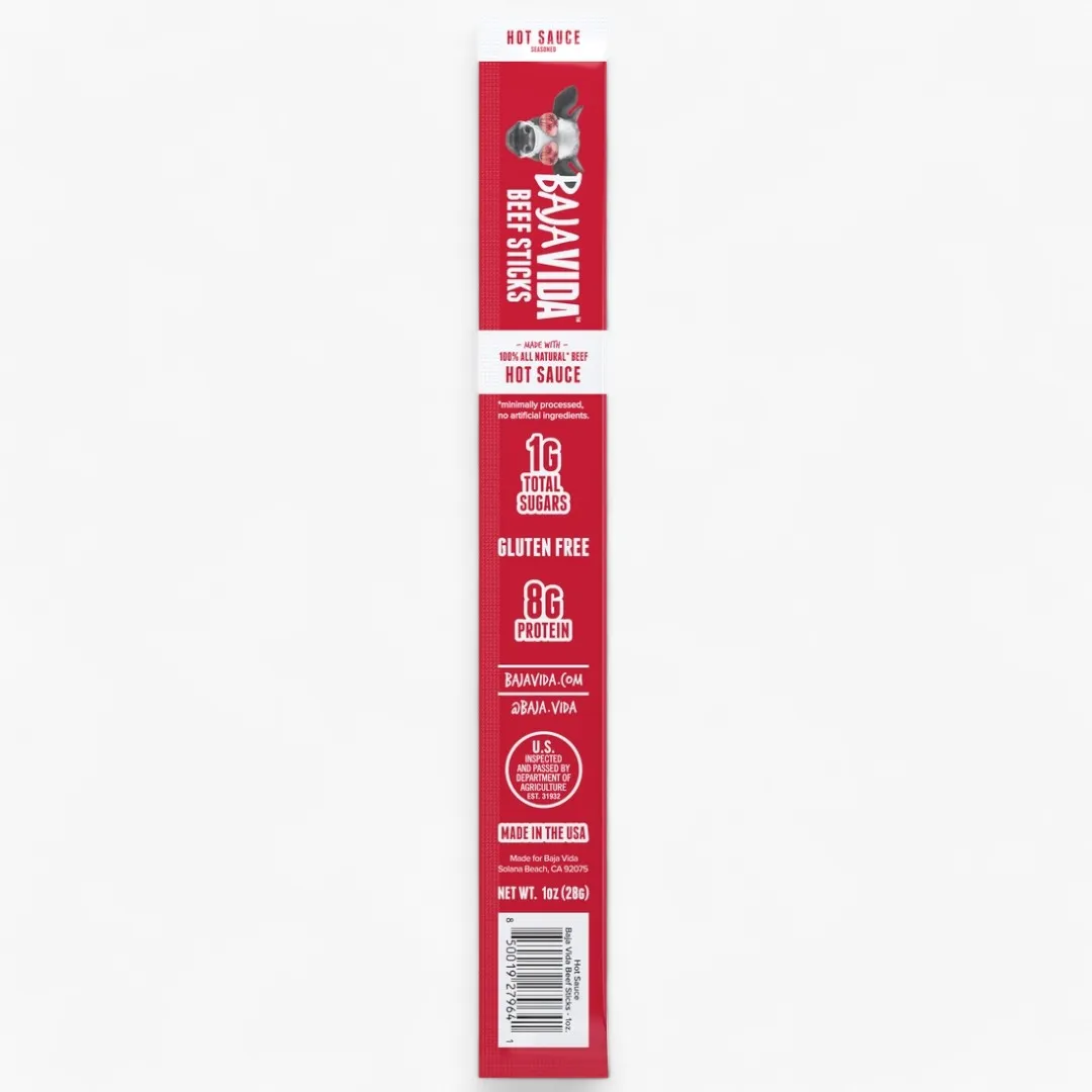 Baja Vida Beef Sticks - 1.0oz Hot Sauce