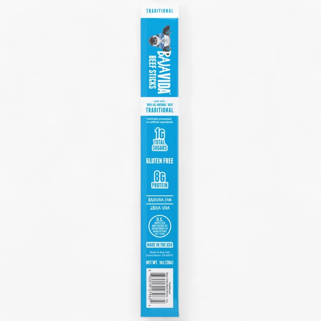 Baja Vida Beef Sticks - 1.0oz Traditional (16-Pack Caddy)