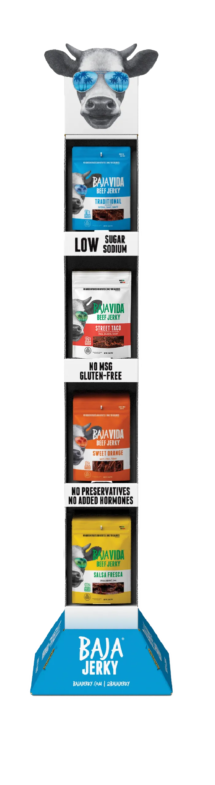 Baja Vida Beef Jerky – Vertical Shipper Display (4-Flavors) variant