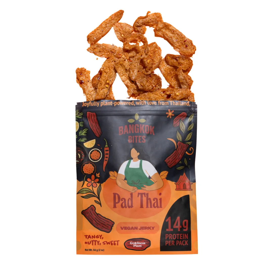Plant Based Jerky - Pad Thai (Protein 14g, Low Fat, Vegan, Non-GMO Soy)