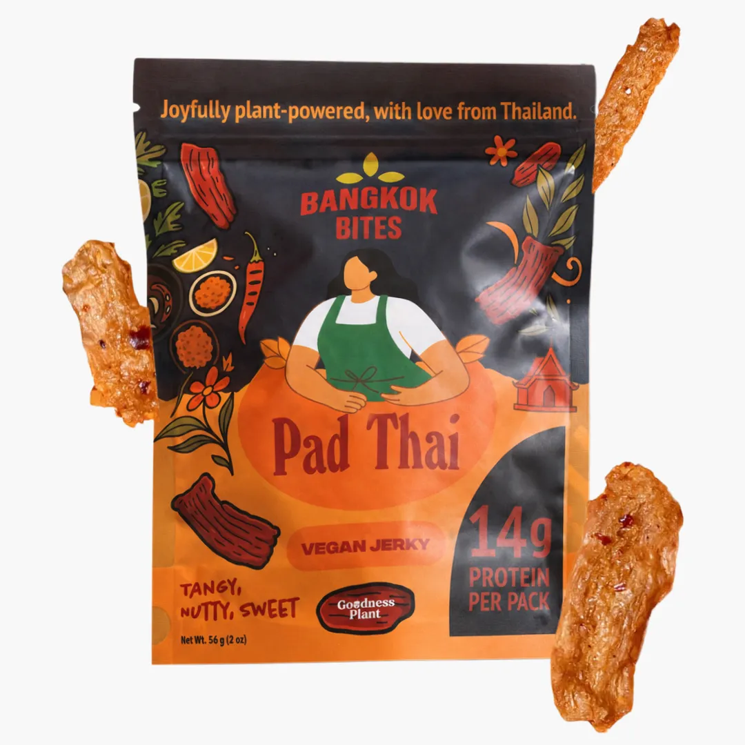 Plant Based Jerky - Pad Thai (Protein 14g, Low Fat, Vegan, Non-GMO Soy)