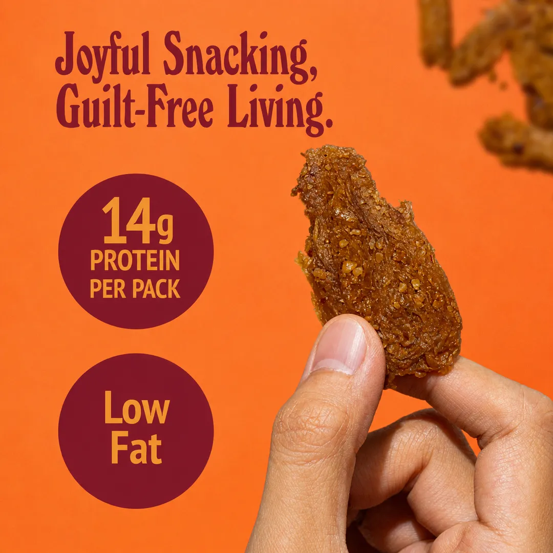 Plant Based Jerky - Pad Thai (Protein 14g, Low Fat, Vegan, Non-GMO Soy)