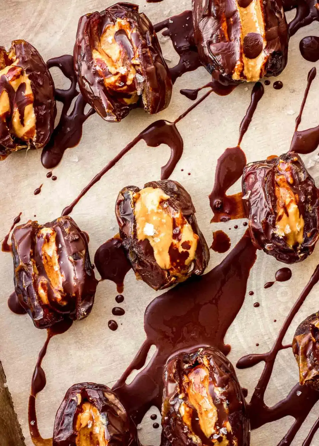 SUN - Chocolate Crunchy Peanut Butter Dates with Sea Salt Healthy Snack✨