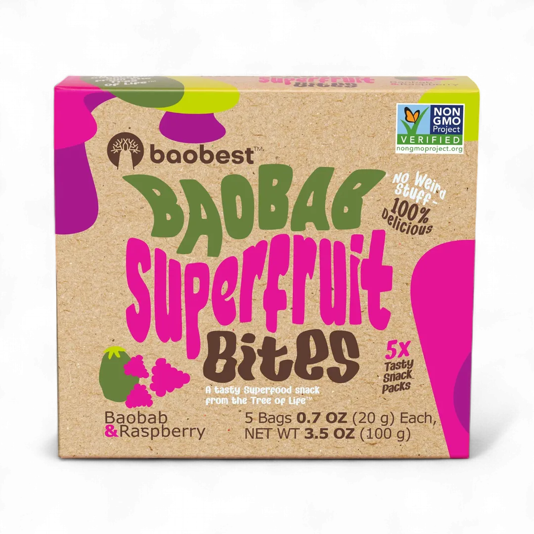 Raspberry + Baobab Superfruit Bites (6u case)