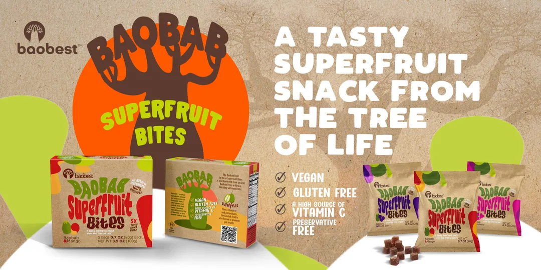 Baobab Superfruit Bites- Mixed Flavors (6u case)