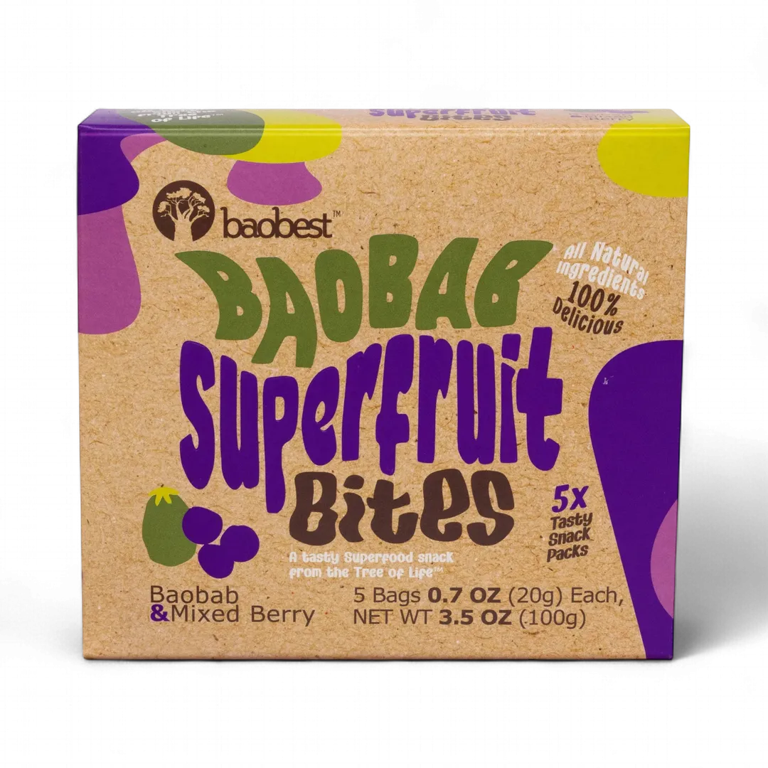 Baobab Superfruit Bites- Mixed Flavors (6u case)
