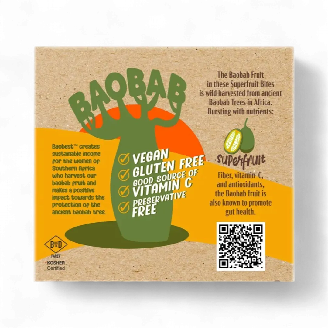 Baobab Superfruit Bites- Mixed Flavors (6u case)