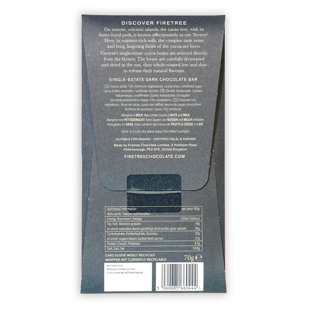 Firetree Dark Philippines 73% (Volcanic Chocolate)