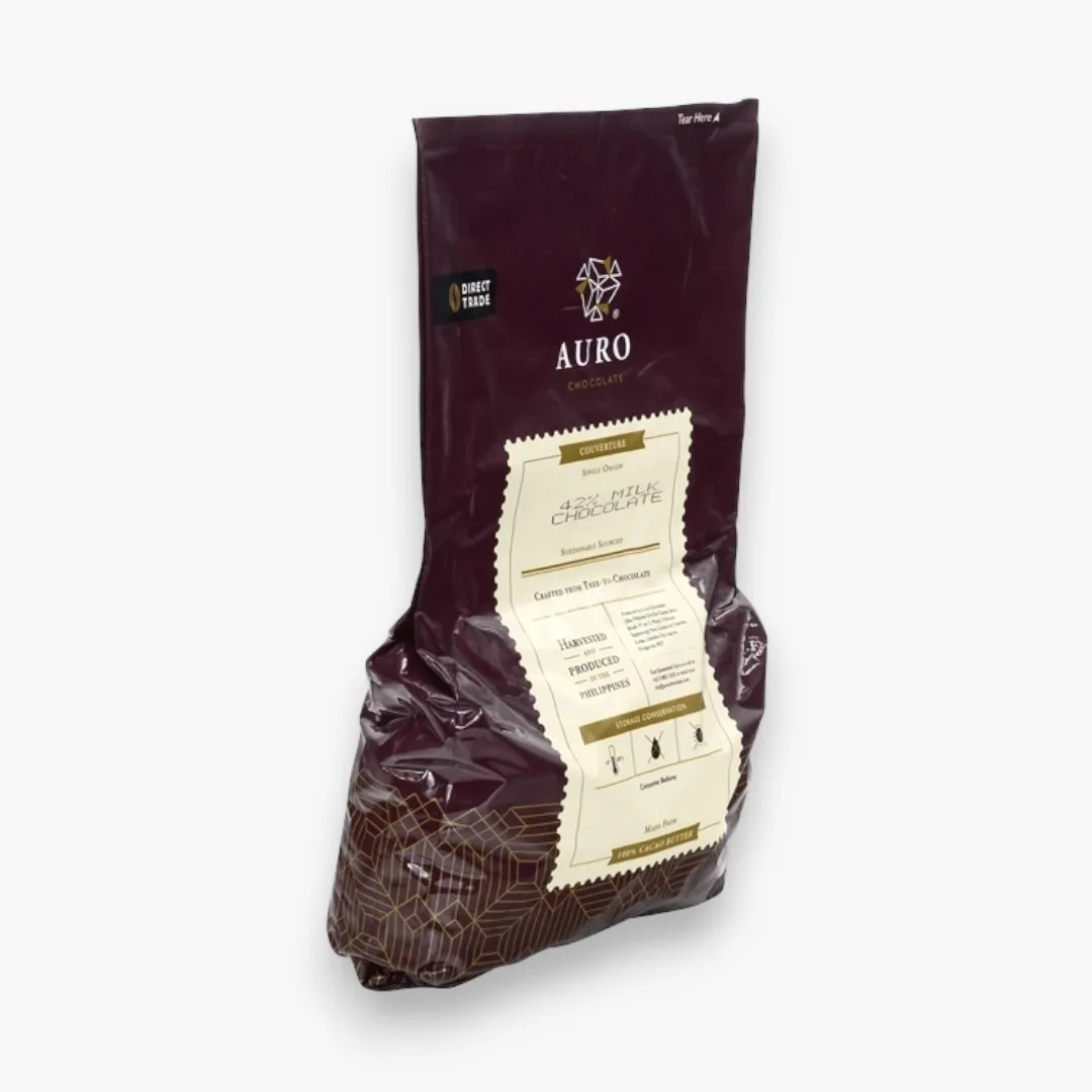 Auro Bulk Baking Milk Chocolate 42% Coins 1kg