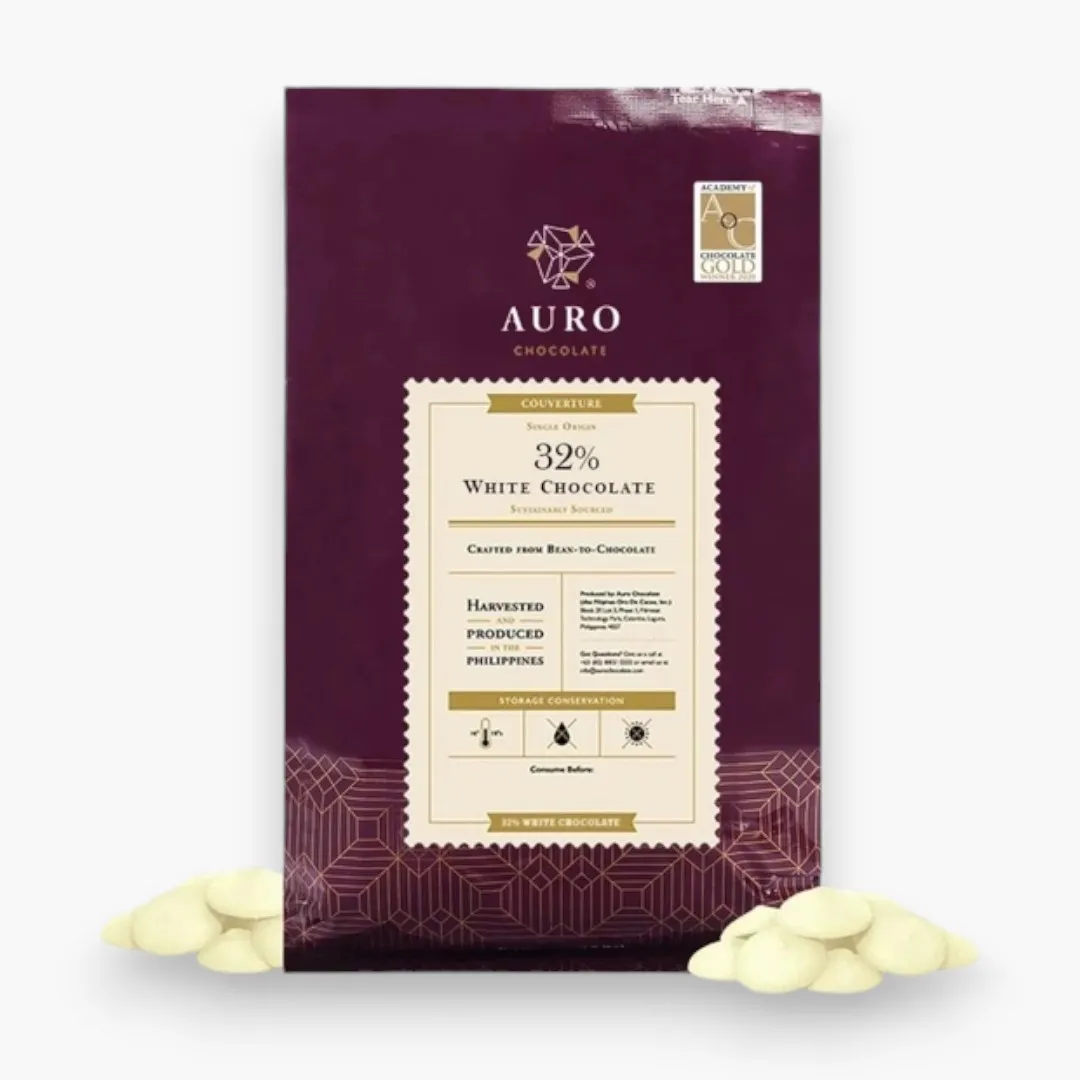 Auro Bulk Baking White Chocolate 32% Coins 1kg