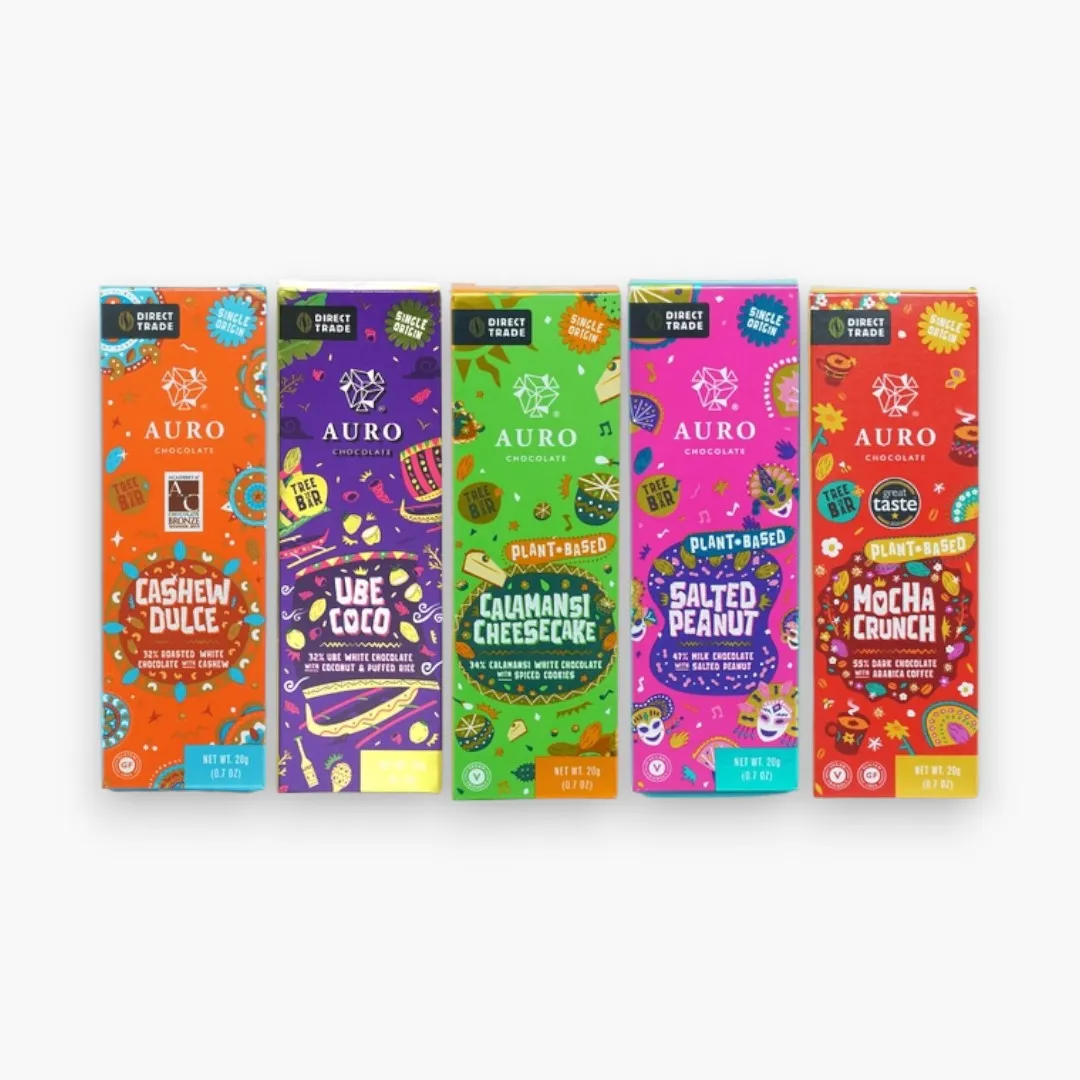 Auro Fiesta Chocolate Gift w/ 5 Mini Bars (Filipino Origin)