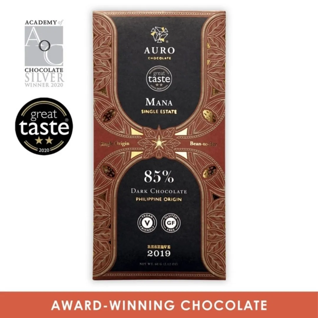 Auro Reserve Mana Dark Chocolate Bar 85% (Single Origin)