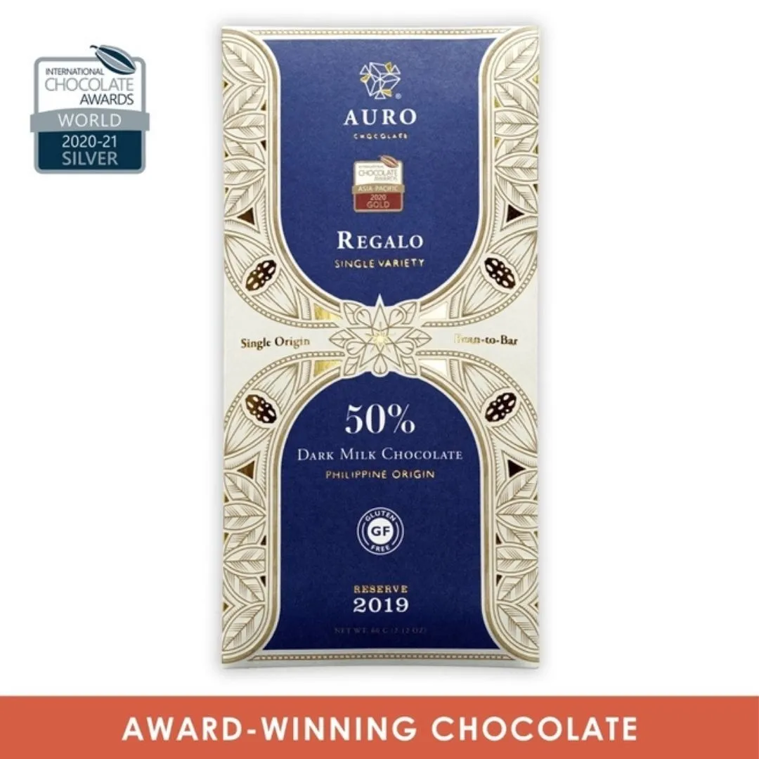 Auro Reserve Regalo Dark Milk Chocolate Bar 50%