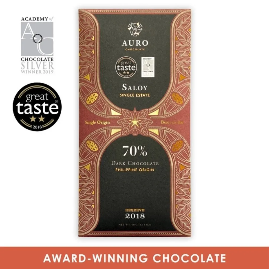 Auro Reserve Saloy Dark Chocolate Bar 70% (Single Origin)