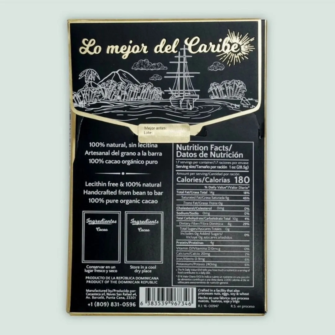 Cacaoteca Dark Chocolate Bar 100% (Single Origin)
