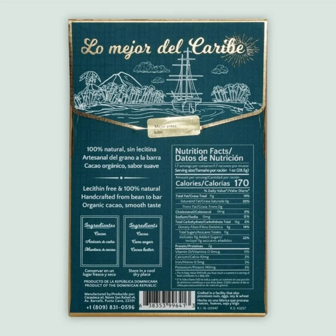 Cacaoteca Dark Chocolate Bar Smooth 63%  (Single Origin)