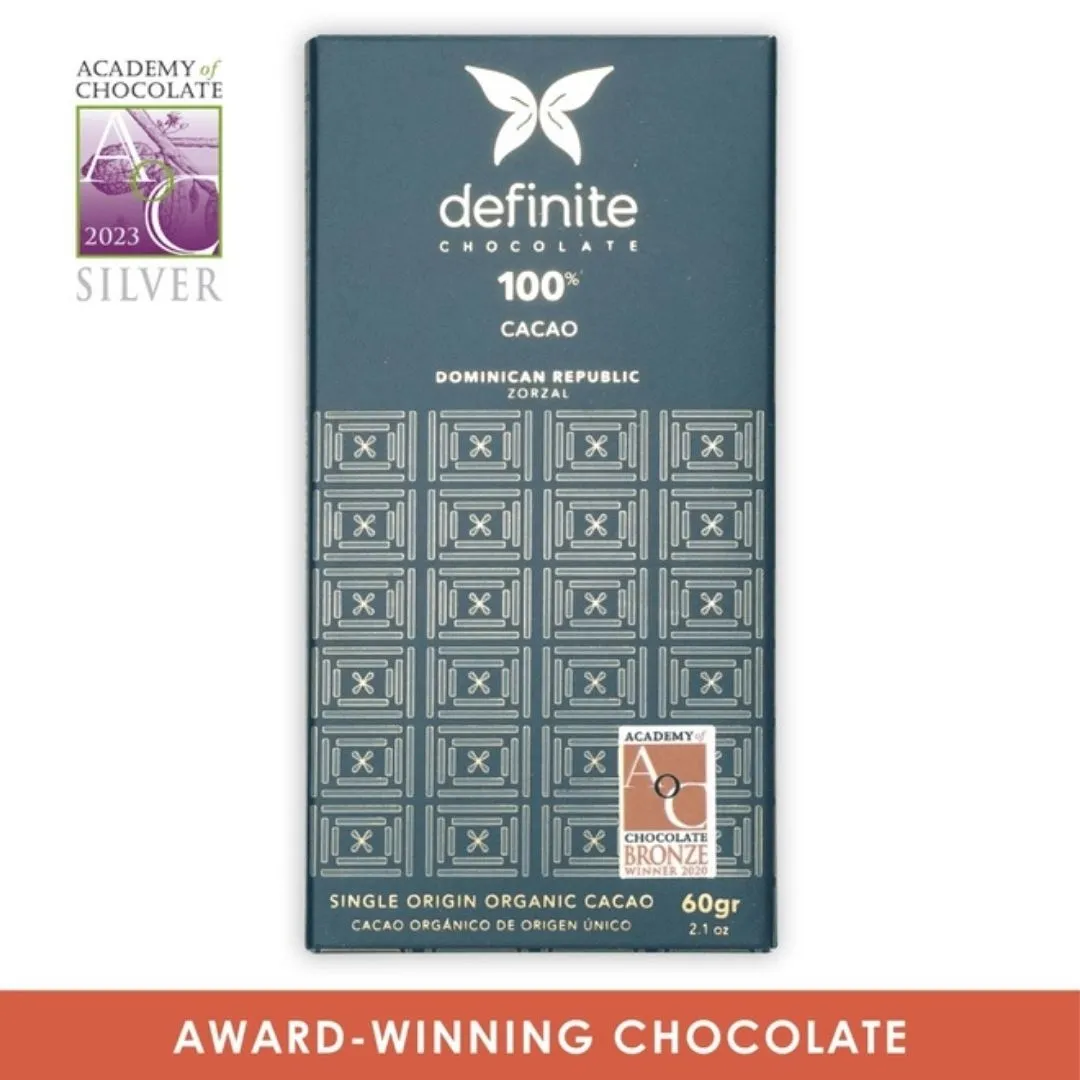 Definite Zorzal Dark Chocolate Bar 100% (Single Origin)