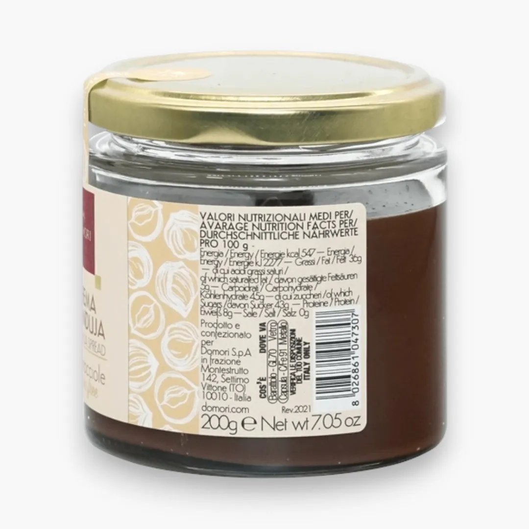 Domori Crema Gianduja Spread - Chocolate w/ Hazelnuts