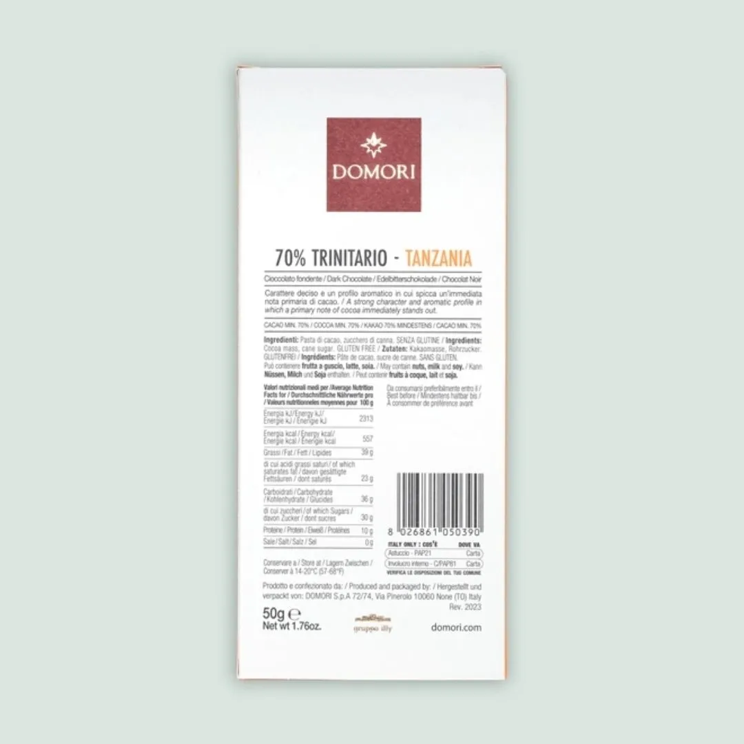 Domori Trinitario Tanzania Chocolate Bar 70%