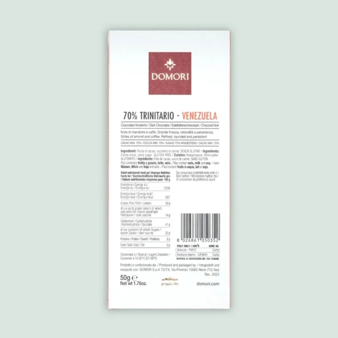 Domori Trinitario Venezuela Chocolate Bar 70%