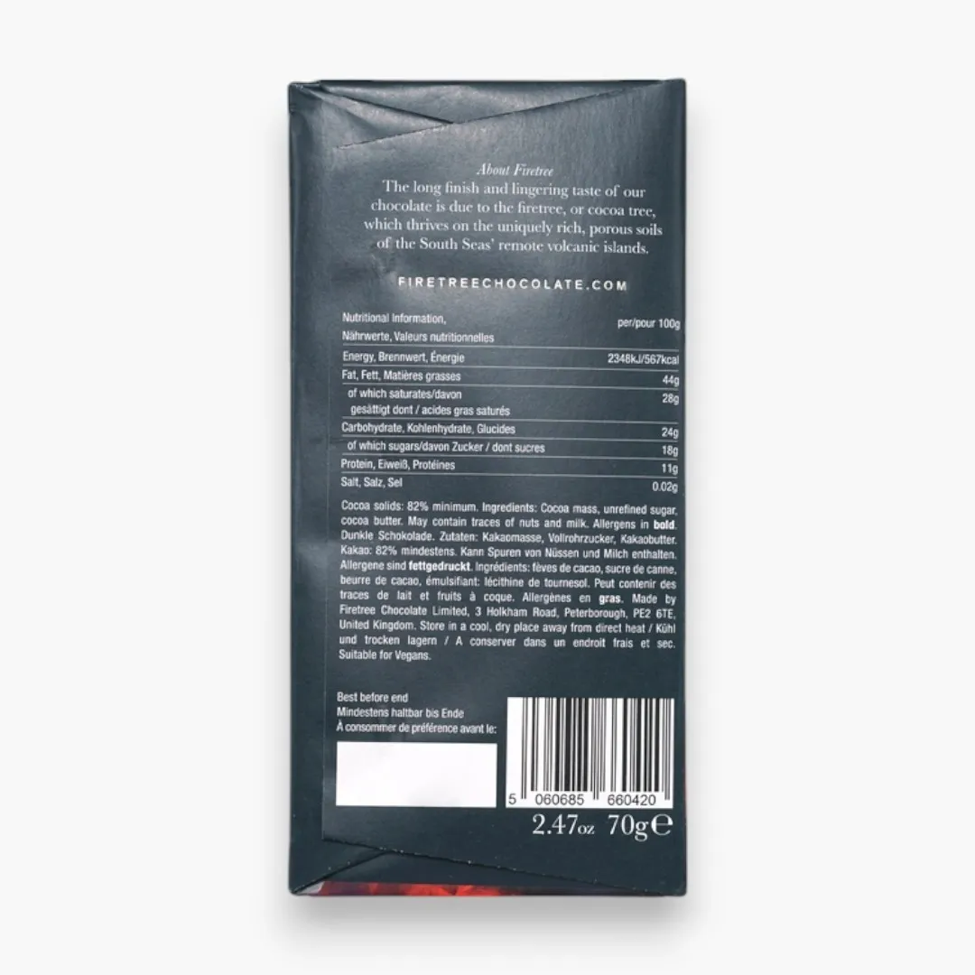 Firetree Dark Solomon Island 82% (Volcanic Chocolate)