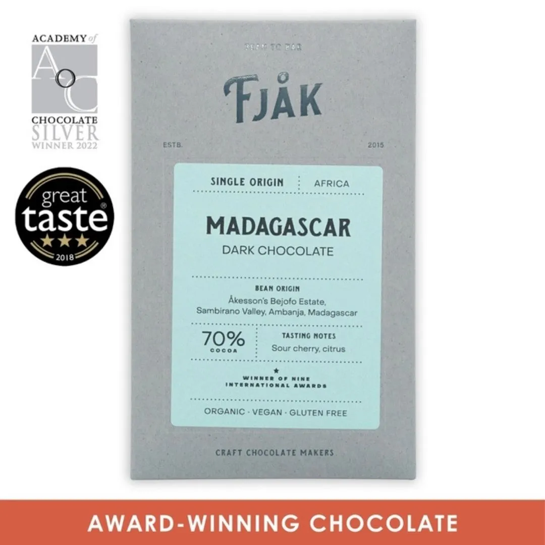 Fjak Dark Chocolate Bar Madagascar 70% (Organic)