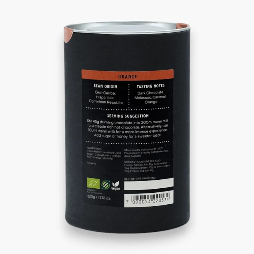 Fjåk Drinking Chocolate Dark Orange 70% (Organic)