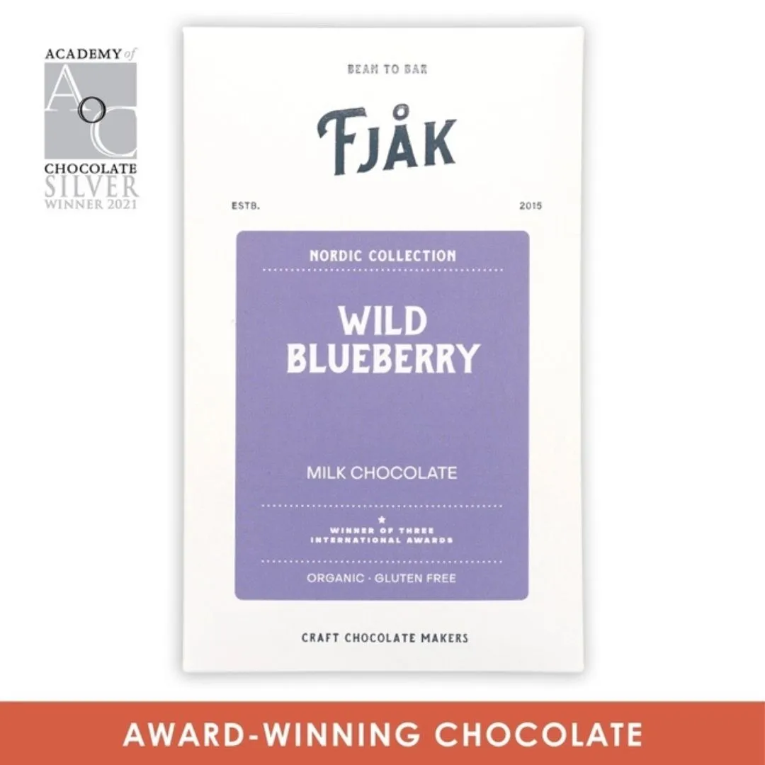 Fjak Milk Chocolate Bar w/ Blueberry 50% (Nordic Series)
