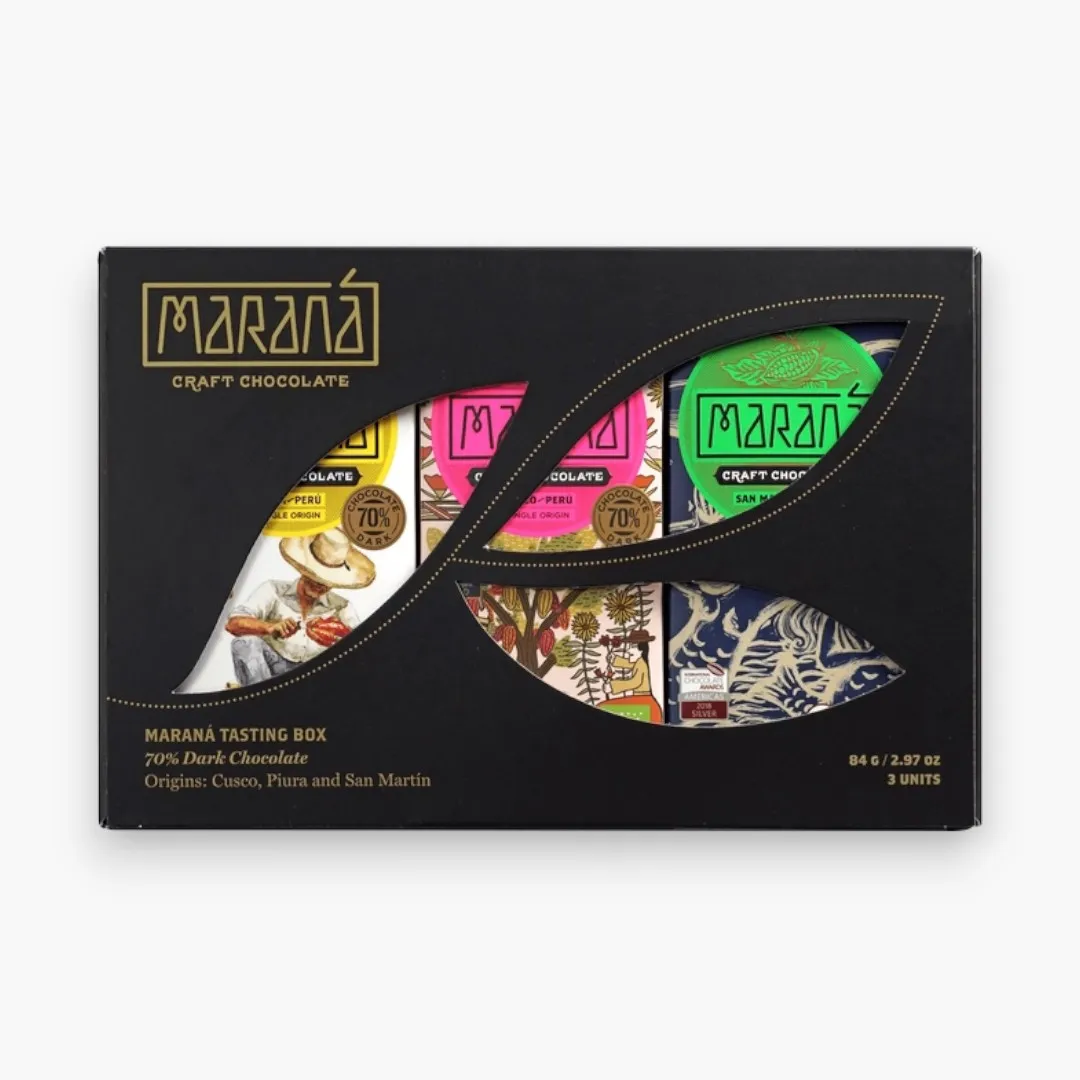 Marana Peruvian Chocolate Tasting Box 70% (3 Mini Bars)