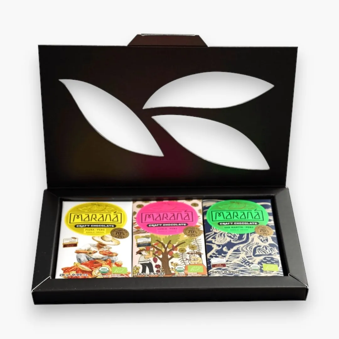 Marana Peruvian Chocolate Tasting Box 70% (3 Mini Bars)