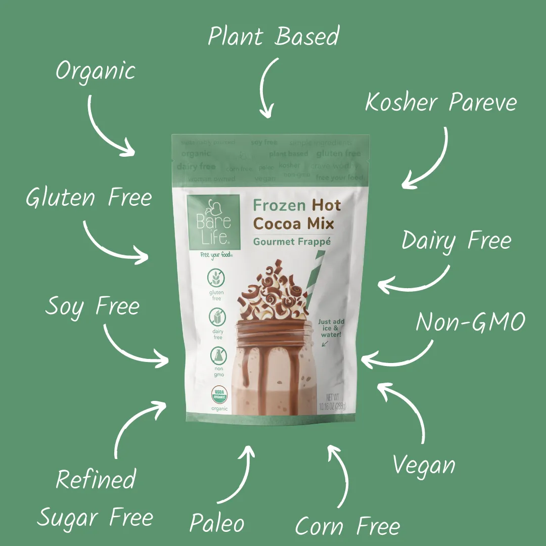 Dairy Free & Vegan Frozen Hot Cocoa Mix, Gourmet Frappe
