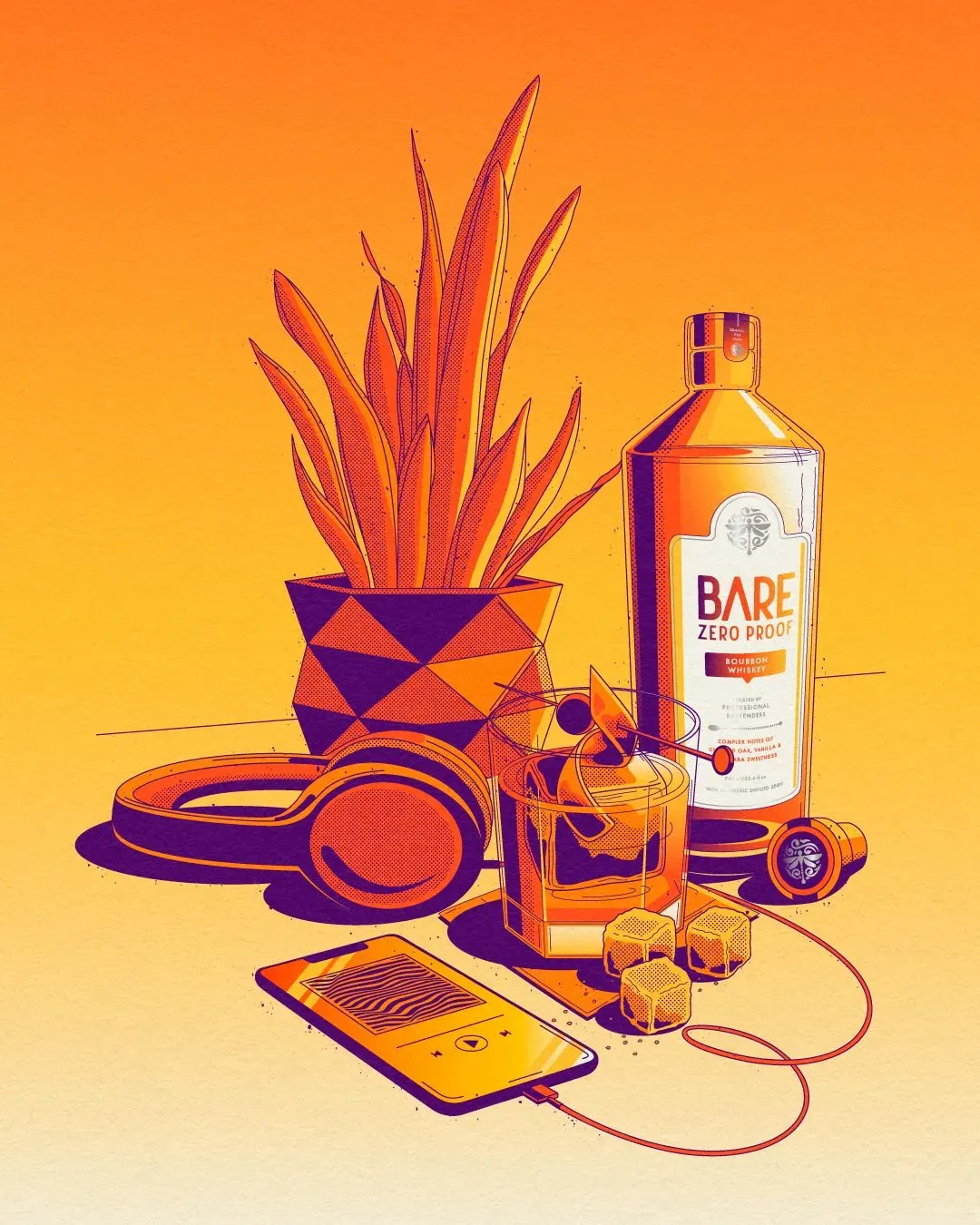 BARE Zero Proof Bourbon Whiskey 