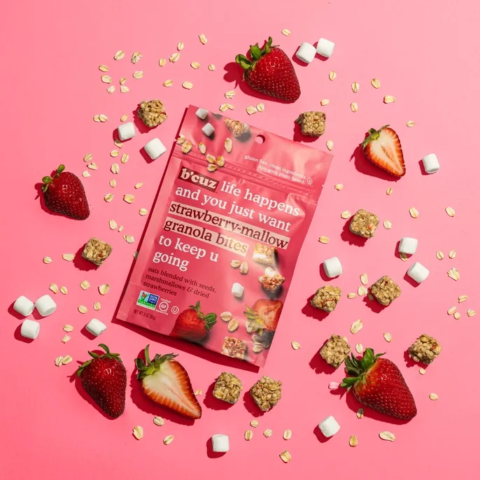 Strawberry Mallow Granola Bites 3oz. 12 Pack