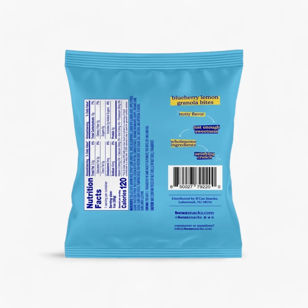 Blueberry Lemon Granola Bites 1 oz. 24 Pack