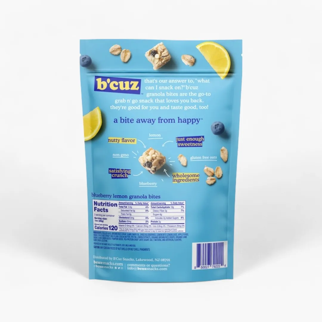 Blueberry Lemon Granola Bites 3 oz. 12 Pack