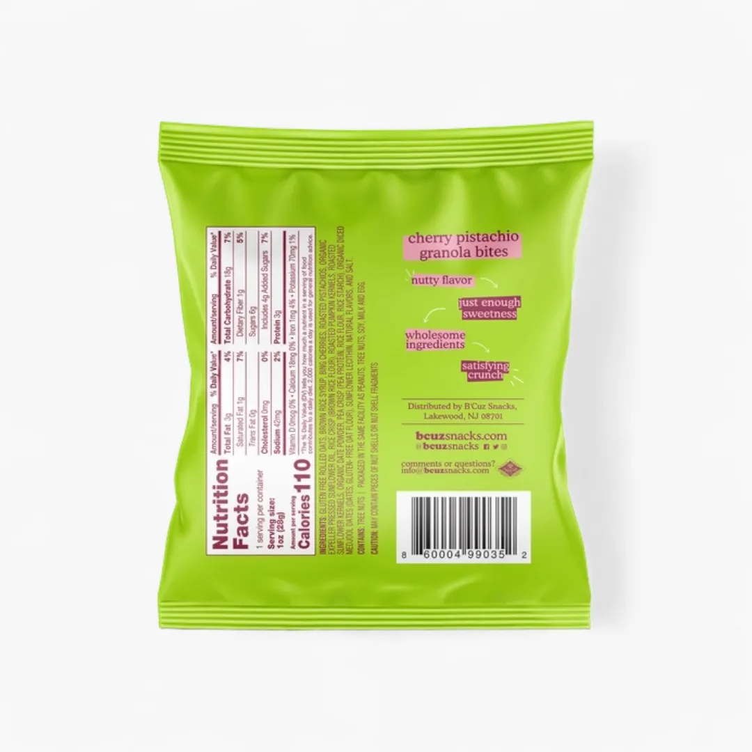 Cherry Pistachio Granola Bites 1oz. 24 Pack