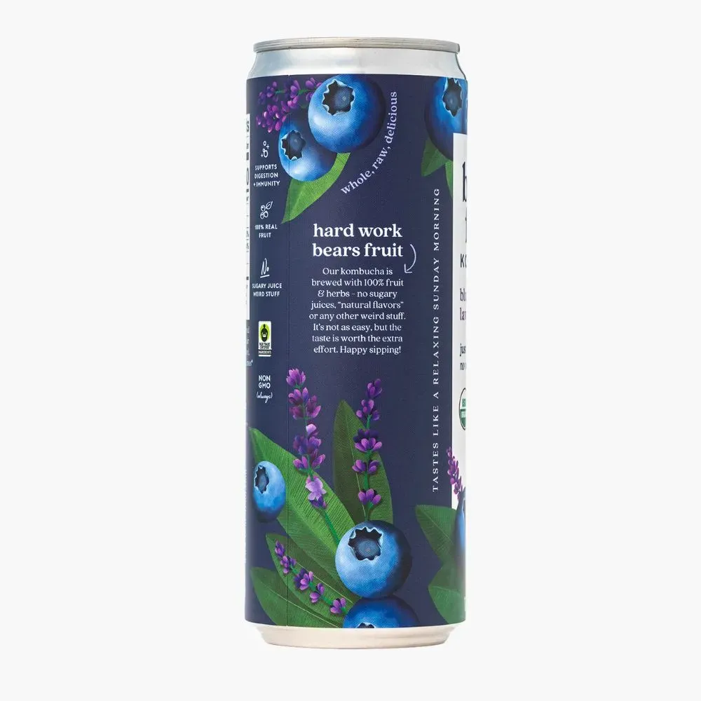 Blueberry Lavender Organic Fair Trade Kombucha