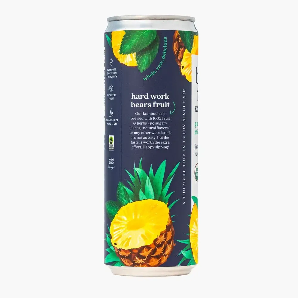 Pineapple Mint Organic Fair Trade Kombucha
