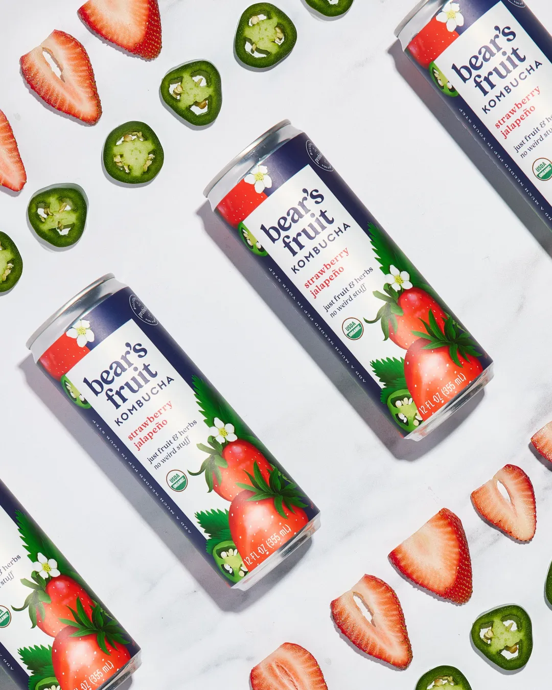 Strawberry Jalapeño Organic Fair Trade Kombucha