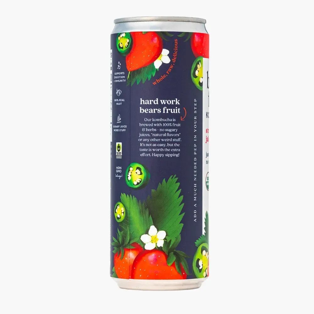 Strawberry Jalapeño Organic Fair Trade Kombucha