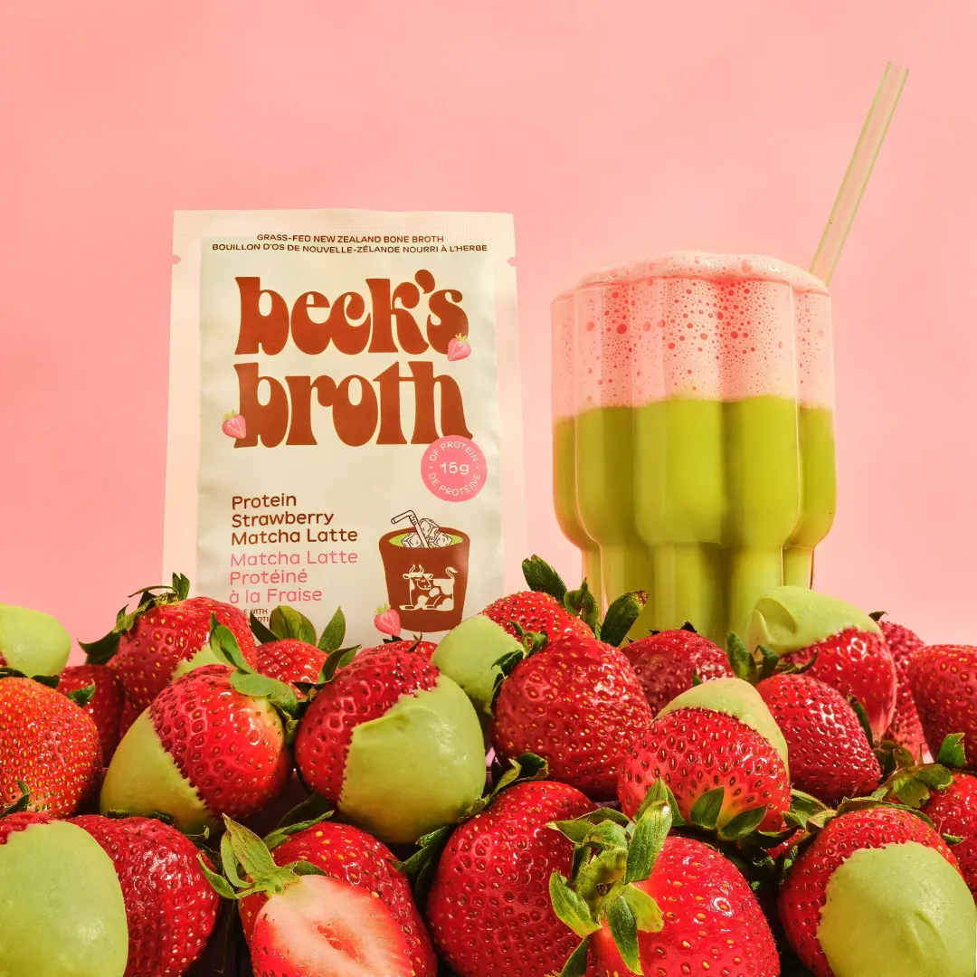 Bone Broth Protein Strawberry Matcha - 5 Pack Carton