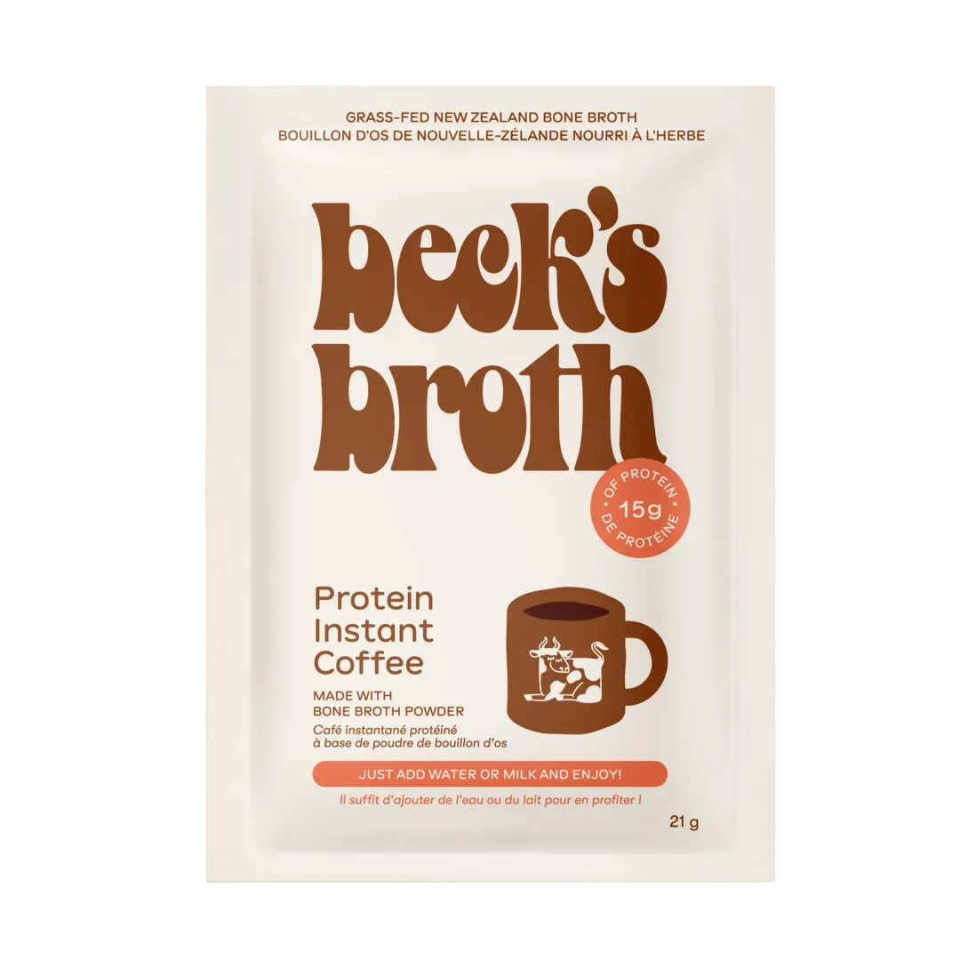 Bone Broth Protein Instant Coffee - 12 Pack Carton