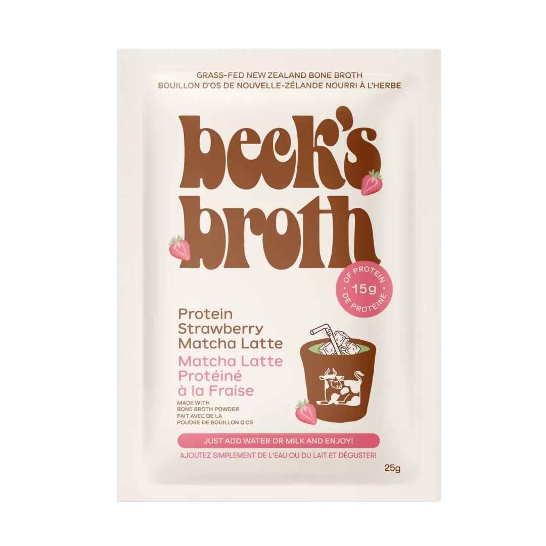 Bone Broth Protein Strawberry Matcha - 5 Pack Carton