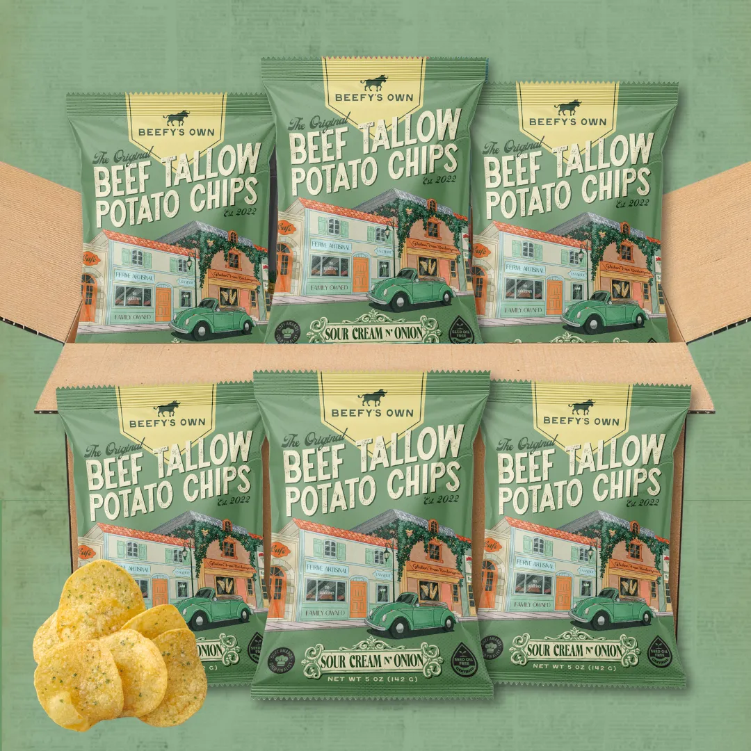 Beef Tallow Potato Chips - Sour Cream N' Onion 