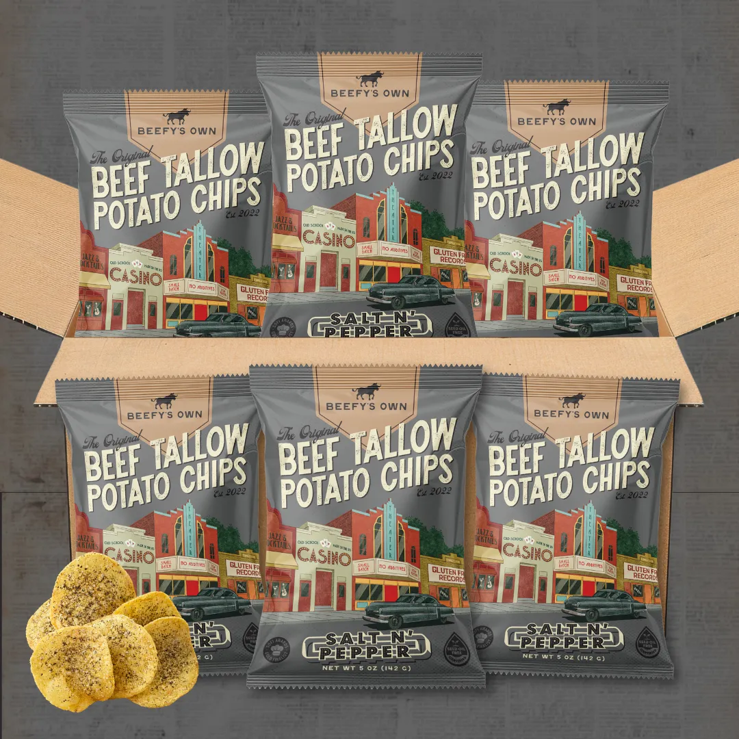 Beef Tallow Potato Chips - Salt N' Pepper 