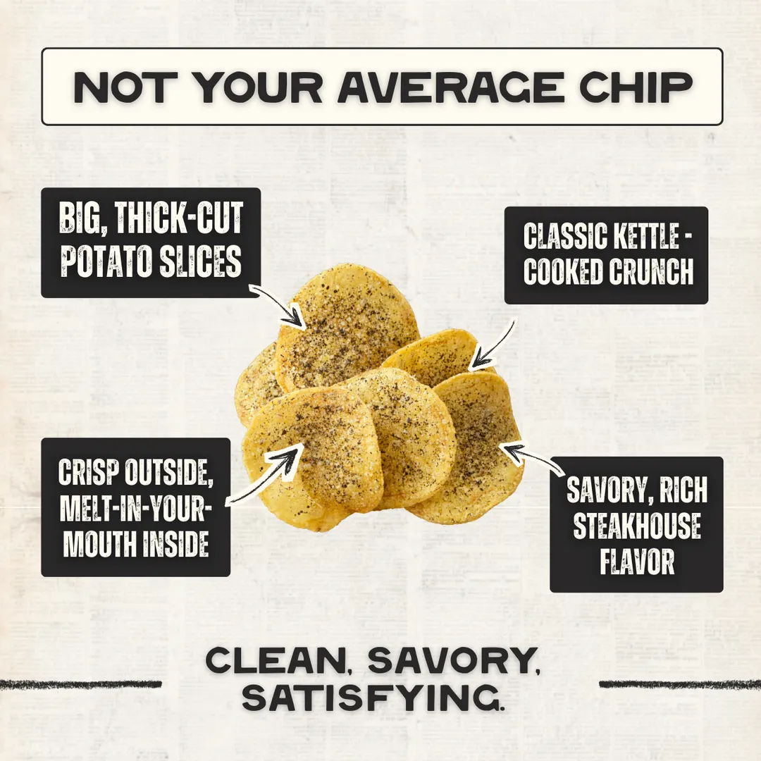 Beef Tallow Potato Chips - Salt N' Pepper 