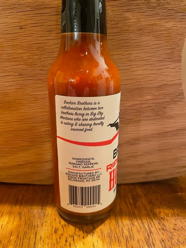 Beehive Brothers Hot Sauce (Ripe Serrano) - Small Batch