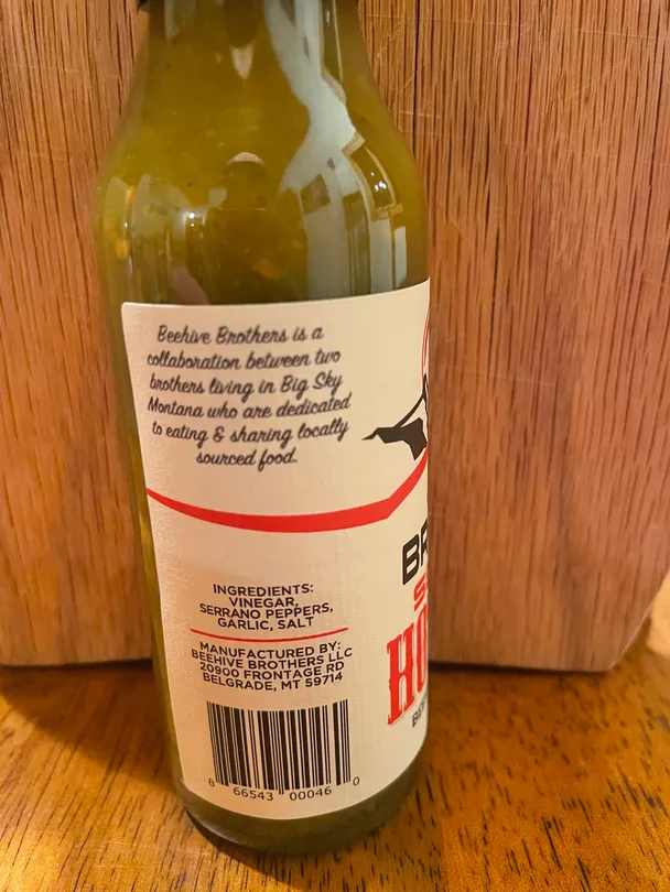 Beehive Brothers Hot Sauce (Serrano) - Small Batch
